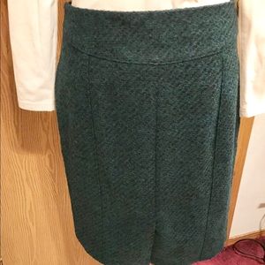 Banana Republic Teal Tweed Pencil Skirt